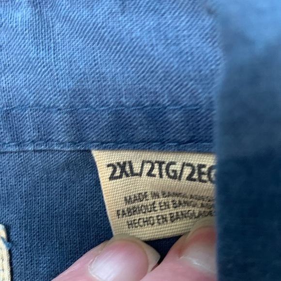 Red Head Mens Short Sleeve 100% Cotton Button Up Shirt, Blue - Picture 11 of 13